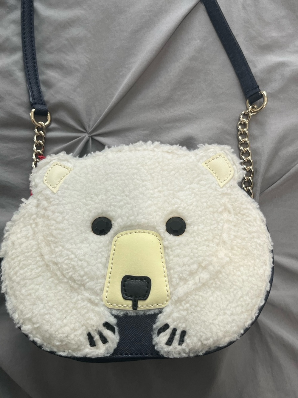 Kate Spade Sherpa polar bear crossbody Bag - Picture 6 of 8